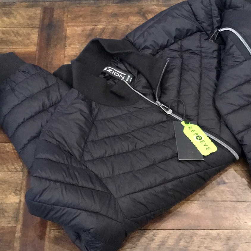 Noize Xl Men’s Black Puffer Jacket With Zip Detail New With Tags Great Zippers